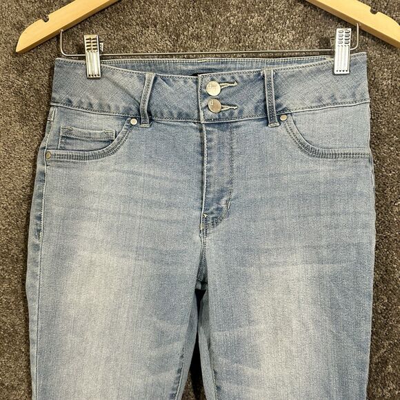 D. Jeans Women’s Skinny Jeans Blue Mid Rise Stretch Casual Light Wash Denim 6 - Picture 2 of 7